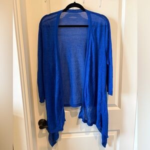 Lightweight Open-Front Blue Women’s Cardigan